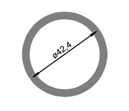 Verbinder für 42,4 mm Rohr