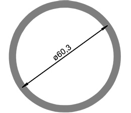 Verbinder für 60,3 mm Rohr